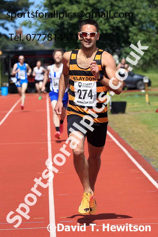 Mens 800 metres, 2024 NE Masters Track and Field Champs., Monkton Stadium, Jarrow.  Photo: David T. Hewitson/Sports for All Pics
